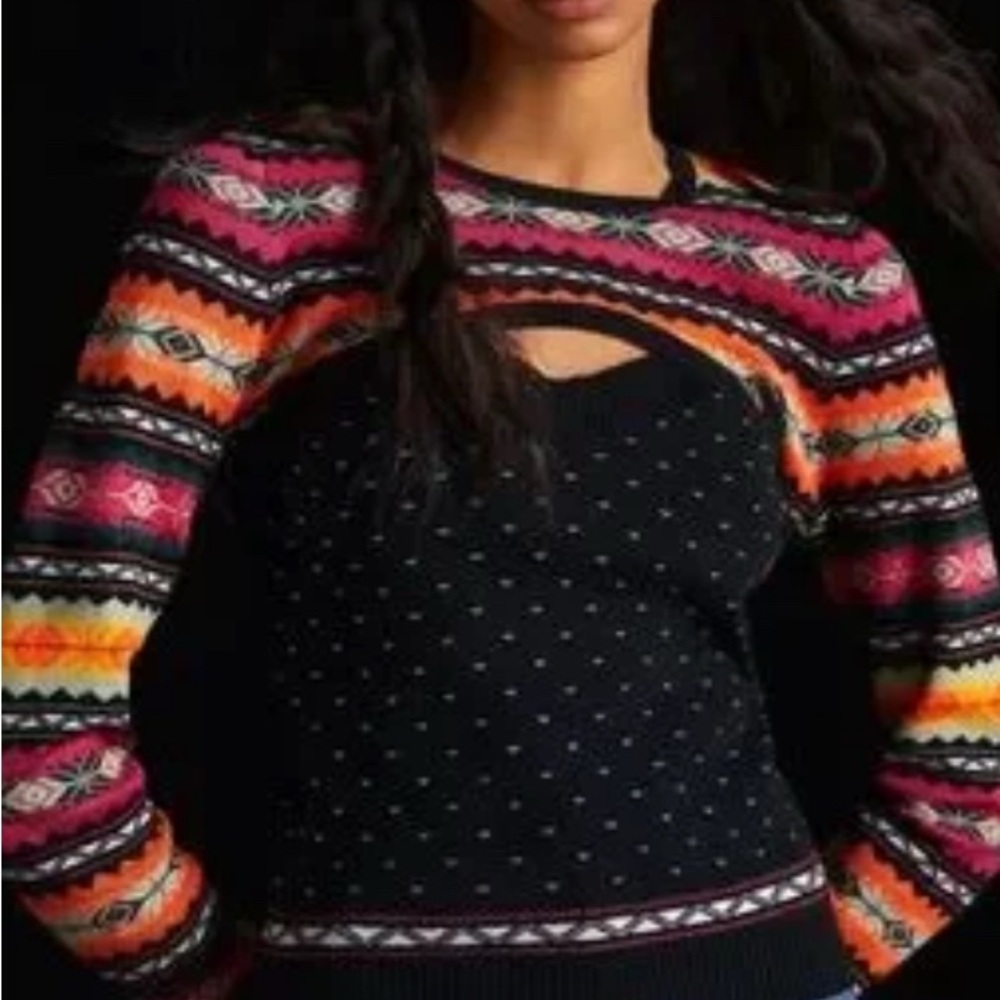 Colorful Patterned Women's Sweater